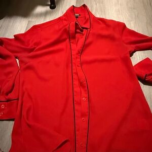 Express Vibrant Red Men's Button Down Shirt